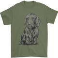 A Dachshund Dog Mens T-Shirt 100% Cotton Military Green