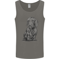 A Dachshund Dog Mens Vest Tank Top Charcoal
