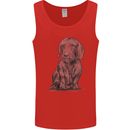 A Dachshund Dog Mens Vest Tank Top Red