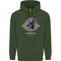 A Dachshund Dog With Decoration Childrens Kids Hoodie Forest Green
