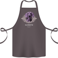 A Dachshund Dog With Decoration Cotton Apron 100% Organic Dark Grey