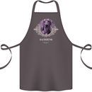 A Dachshund Dog With Decoration Cotton Apron 100% Organic Dark Grey