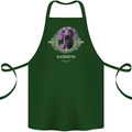 A Dachshund Dog With Decoration Cotton Apron 100% Organic Forest Green