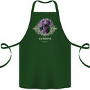 A Dachshund Dog With Decoration Cotton Apron 100% Organic Forest Green