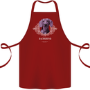 A Dachshund Dog With Decoration Cotton Apron 100% Organic Maroon