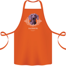 A Dachshund Dog With Decoration Cotton Apron 100% Organic Orange