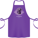 A Dachshund Dog With Decoration Cotton Apron 100% Organic Purple