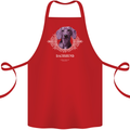 A Dachshund Dog With Decoration Cotton Apron 100% Organic Red