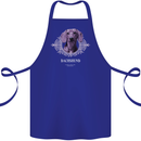 A Dachshund Dog With Decoration Cotton Apron 100% Organic Royal Blue