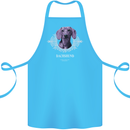 A Dachshund Dog With Decoration Cotton Apron 100% Organic Turquoise