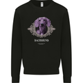 A Dachshund Dog With Decoration Kids Sweatshirt Jumper Black