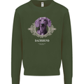 A Dachshund Dog With Decoration Kids Sweatshirt Jumper Forest Green