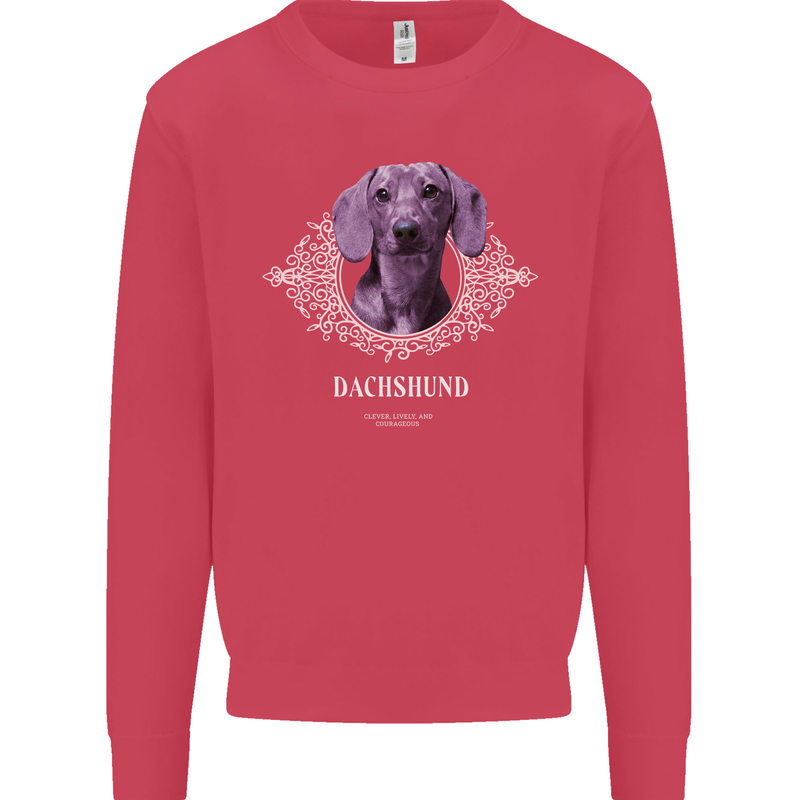 A Dachshund Dog With Decoration Kids Sweatshirt Jumper Heliconia