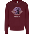 A Dachshund Dog With Decoration Kids Sweatshirt Jumper Maroon