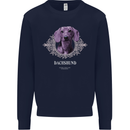 A Dachshund Dog With Decoration Kids Sweatshirt Jumper Navy Blue