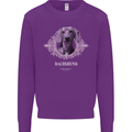 A Dachshund Dog With Decoration Kids Sweatshirt Jumper Purple
