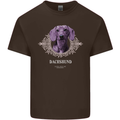 A Dachshund Dog With Decoration Mens Cotton T-Shirt Tee Top Dark Chocolate