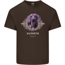 A Dachshund Dog With Decoration Mens Cotton T-Shirt Tee Top Dark Chocolate