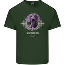 A Dachshund Dog With Decoration Mens Cotton T-Shirt Tee Top Forest Green