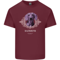 A Dachshund Dog With Decoration Mens Cotton T-Shirt Tee Top Maroon