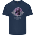 A Dachshund Dog With Decoration Mens Cotton T-Shirt Tee Top Navy Blue