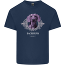 A Dachshund Dog With Decoration Mens Cotton T-Shirt Tee Top Navy Blue