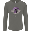 A Dachshund Dog With Decoration Mens Long Sleeve T-Shirt Charcoal
