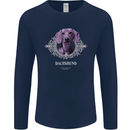A Dachshund Dog With Decoration Mens Long Sleeve T-Shirt Navy Blue