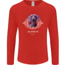 A Dachshund Dog With Decoration Mens Long Sleeve T-Shirt Red