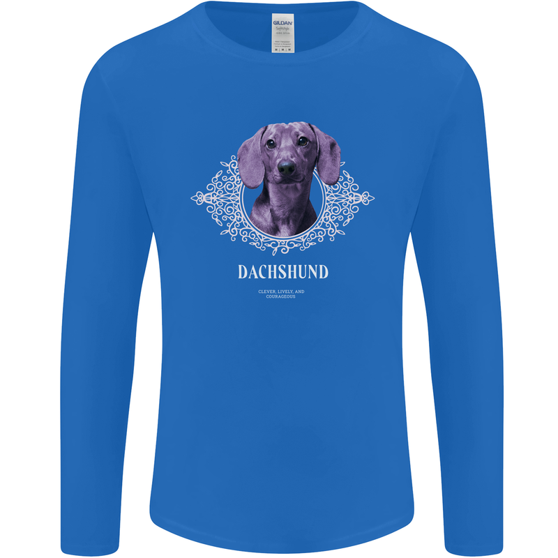 A Dachshund Dog With Decoration Mens Long Sleeve T-Shirt Royal Blue