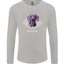 A Dachshund Dog With Decoration Mens Long Sleeve T-Shirt Sports Grey
