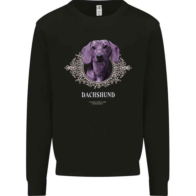 A Dachshund Dog With Decoration Mens Sweatshirt Jumper Black