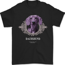 A Dachshund Dog With Decoration Mens T-Shirt 100% Cotton Black
