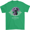 A Dachshund Dog With Decoration Mens T-Shirt 100% Cotton Irish Green