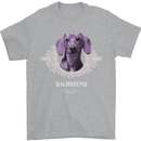 A Dachshund Dog With Decoration Mens T-Shirt 100% Cotton Sports Grey