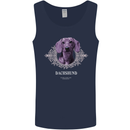 A Dachshund Dog With Decoration Mens Vest Tank Top Navy Blue