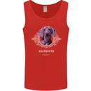 A Dachshund Dog With Decoration Mens Vest Tank Top Red