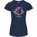 A Dachshund Dog With Decoration Womens Petite Cut T-Shirt Navy Blue