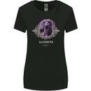 A Dachshund Dog With Decoration Womens Wider Cut T-Shirt Black