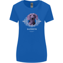 A Dachshund Dog With Decoration Womens Wider Cut T-Shirt Royal Blue