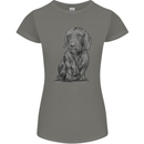 A Dachshund Dog Womens Petite Cut T-Shirt Charcoal
