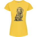 A Dachshund Dog Womens Petite Cut T-Shirt Yellow