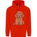 A Dachshund Puppy Dog Mens 80% Cotton Hoodie Bright Red