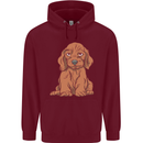 A Dachshund Puppy Dog Mens 80% Cotton Hoodie Maroon