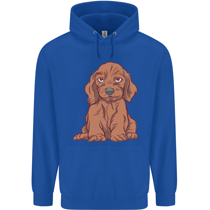 A Dachshund Puppy Dog Mens 80% Cotton Hoodie Royal Blue
