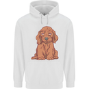 A Dachshund Puppy Dog Mens 80% Cotton Hoodie White