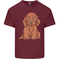 A Dachshund Puppy Dog Mens Cotton T-Shirt Tee Top Maroon