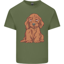A Dachshund Puppy Dog Mens Cotton T-Shirt Tee Top Military Green