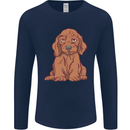 A Dachshund Puppy Dog Mens Long Sleeve T-Shirt Navy Blue