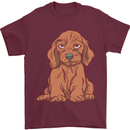 A Dachshund Puppy Dog Mens T-Shirt 100% Cotton Maroon